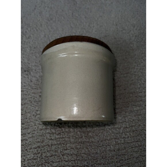 Roseville Pottery RRP Ohio 1pt  Low Jar Crock W/lid Amish Hand painted Vintage - Picture 6 of 7